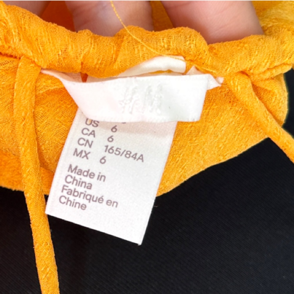 H&M Yellow Ruffled Off-Shoulder Blouse - Picture 7 of 7